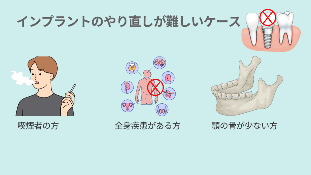 インプラントのやり直しが難しいケースとは？のサムネ