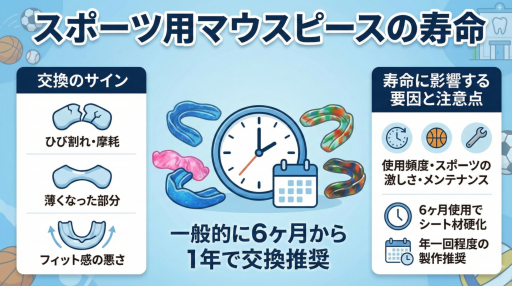 スポーツ用マウスピースの寿命についてのサムネイル画像