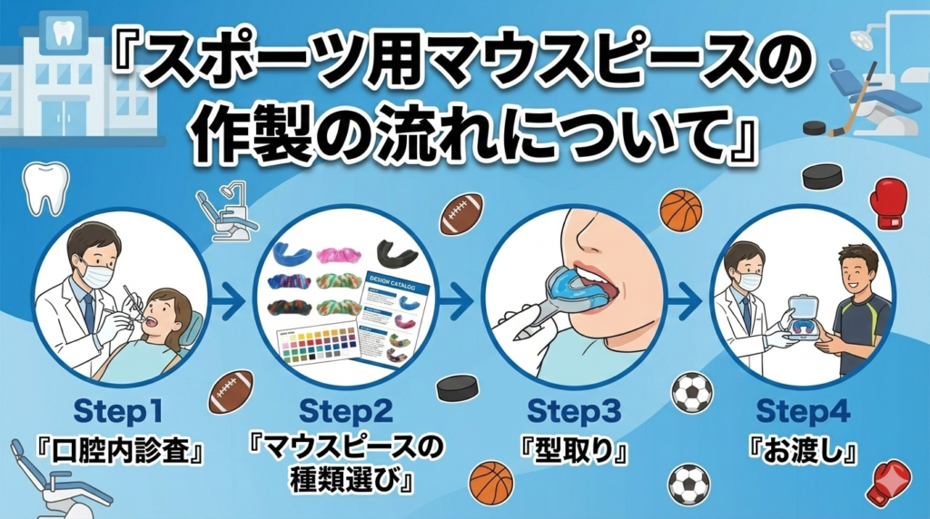 スポーツ用マウスピースの作製の流れについてのサムネイル画像